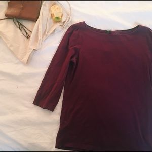 Loft purple three quarter sleeve shirt